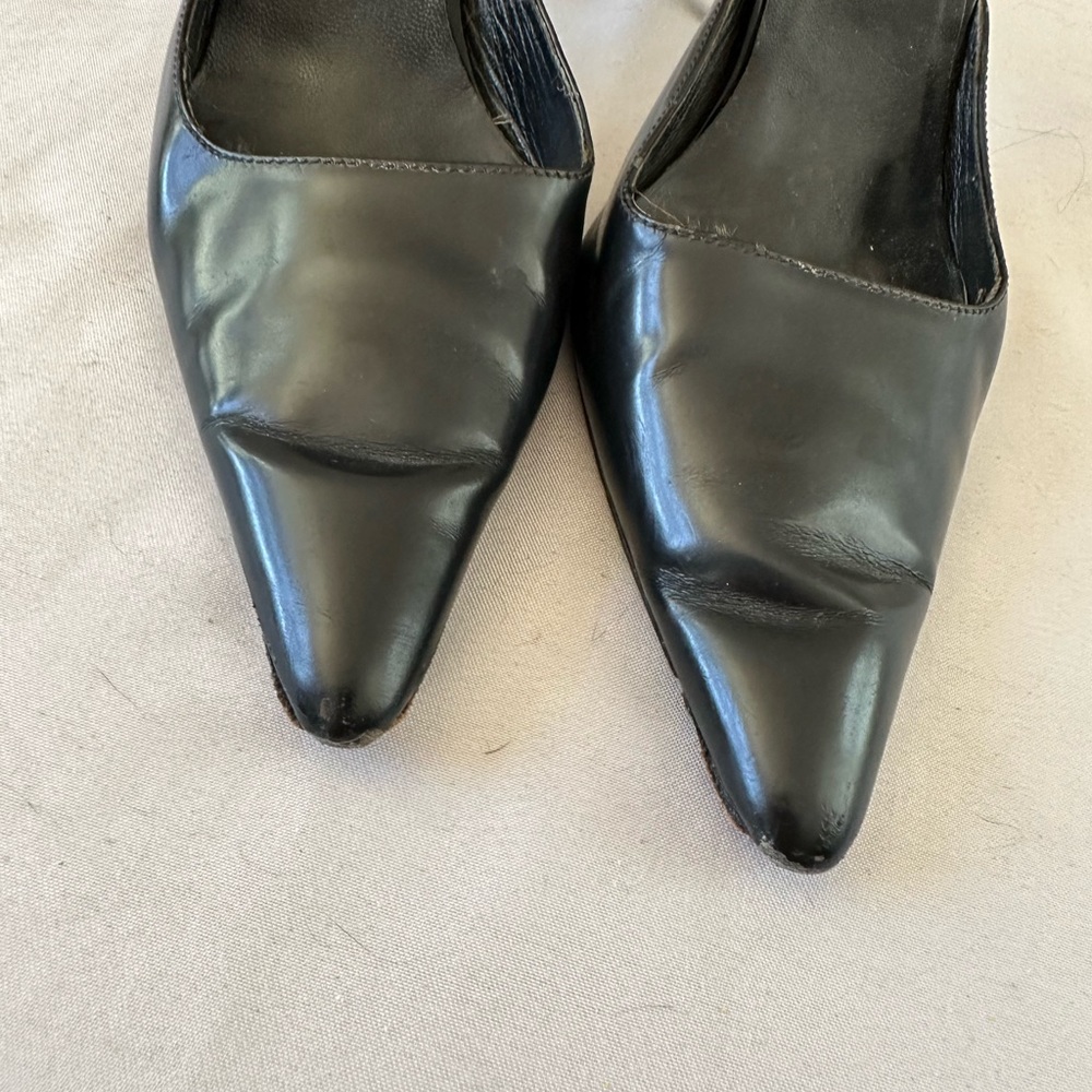 Prada vintage black slip on heels/ 37 - Picture 9 of 11